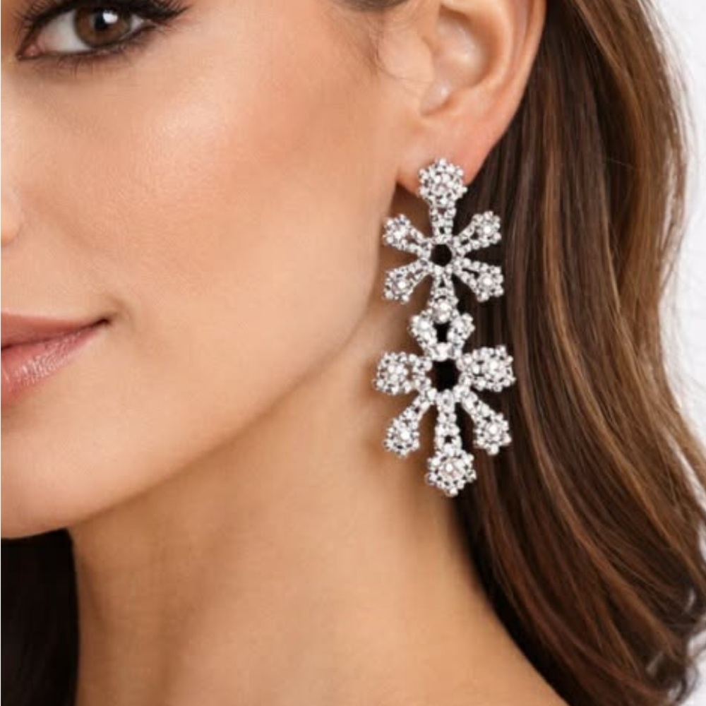 ⭐️ HOST PICK ⭐️ MARGARET ROWE white gold earrings one of a kind